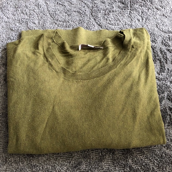 Loft Olive Green 3/4 Sleeve Shirt - Picture 3 of 4